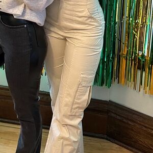 Stylish Cream Women's Cargo Pants